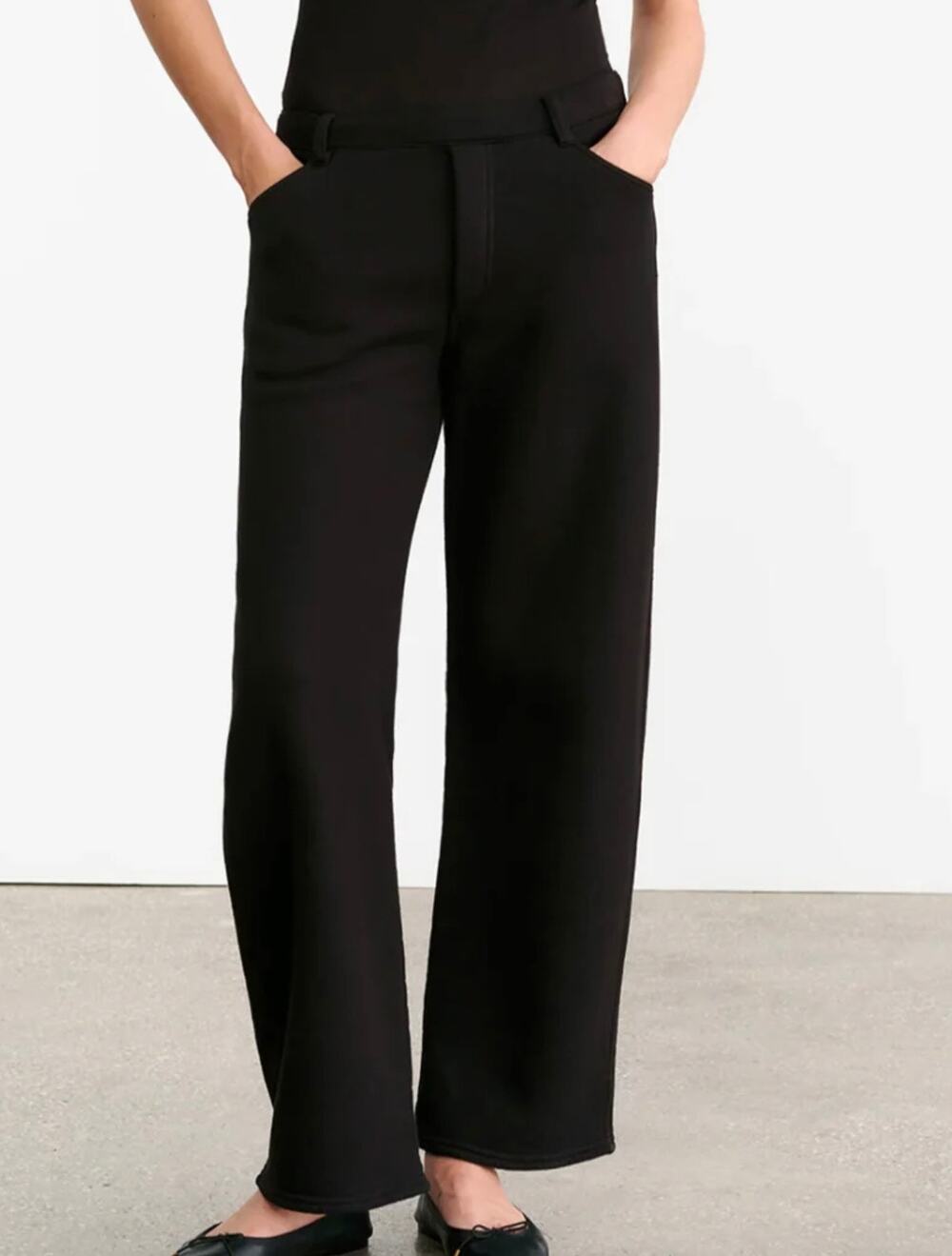 Nili Lotan Women's Black Tribeca Barrel Leg Sweatpants - Black - Size S